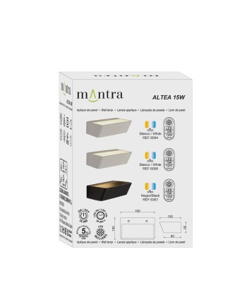 ALTEA * APLIQUE LED BLANCO 15W - 4000K